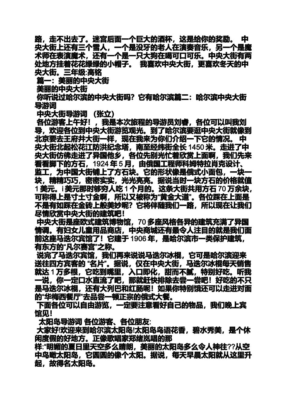 作文范文之参观大街作文_第3页