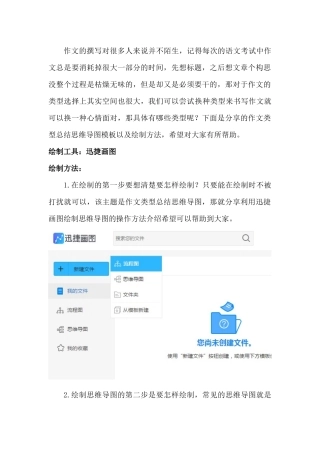 作文类型总结思维导图模板分享