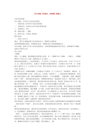 作文训练《写真话-抒真情》教案