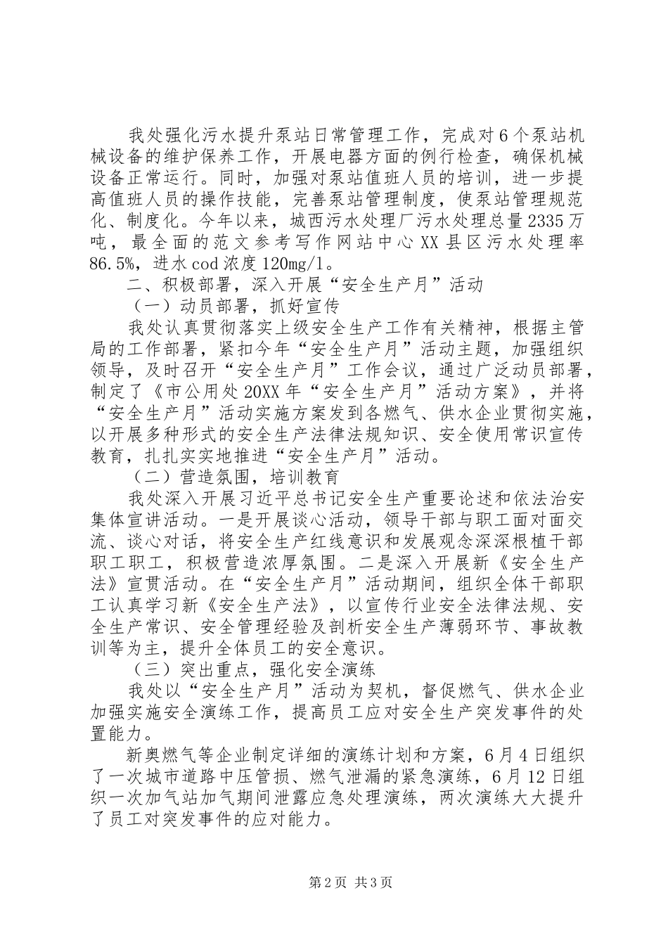 管理处安全生产工作总结材料_第2页