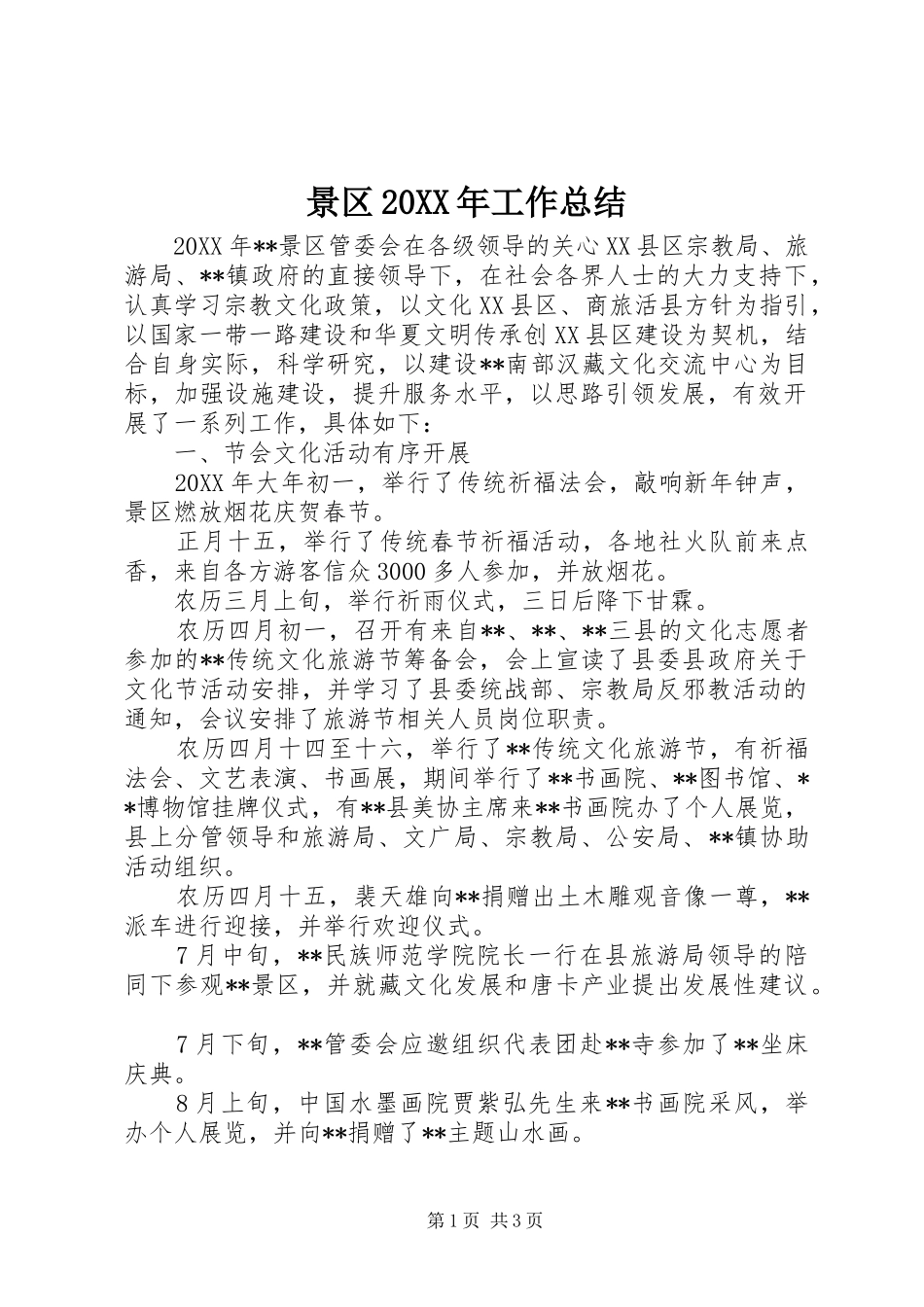 景区工作总结_第1页