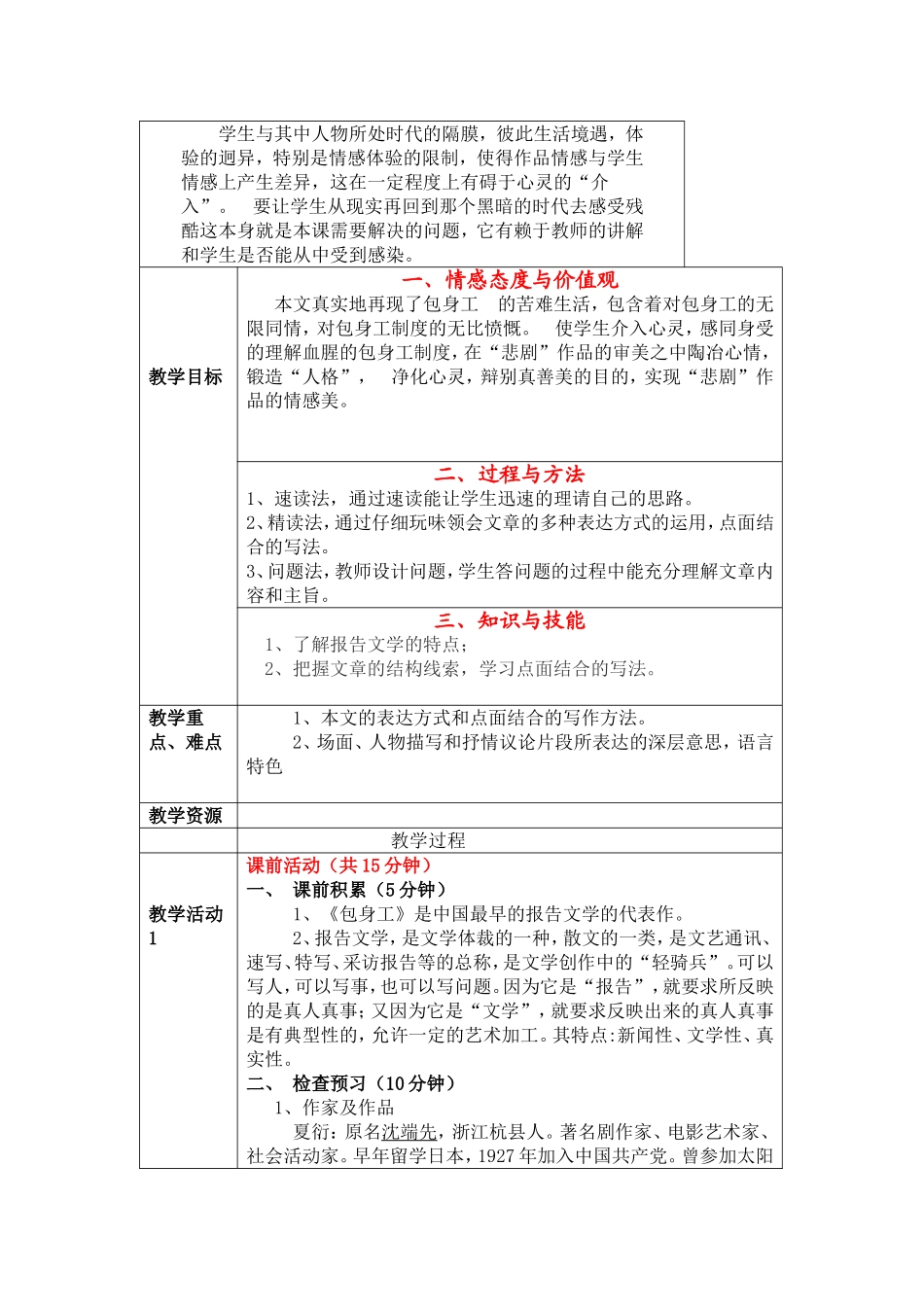 包身工优秀教案_第1页