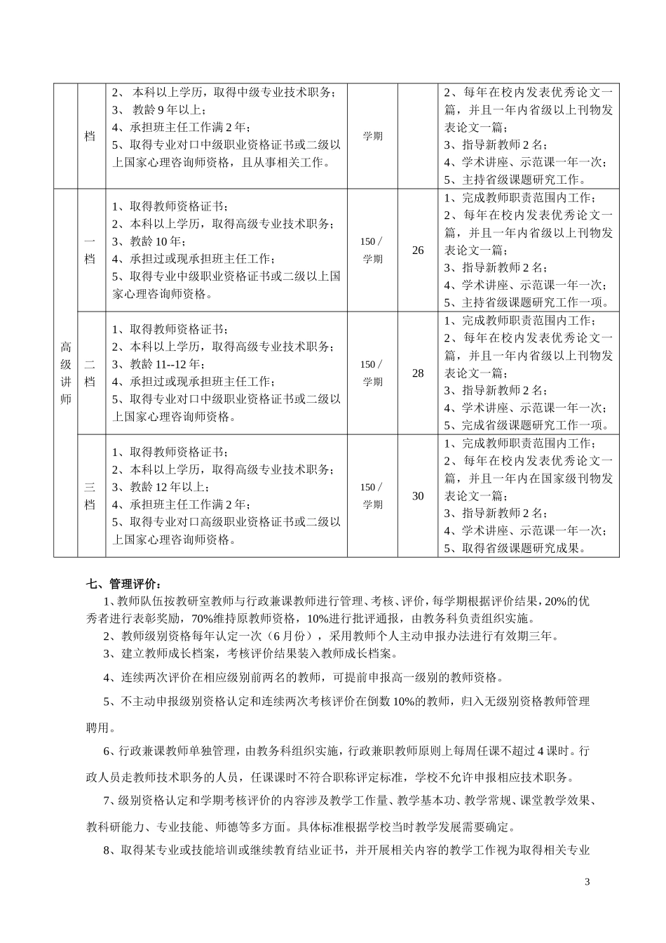 包头市轻工业工业学校教师层级资格认定及管理办法_第3页