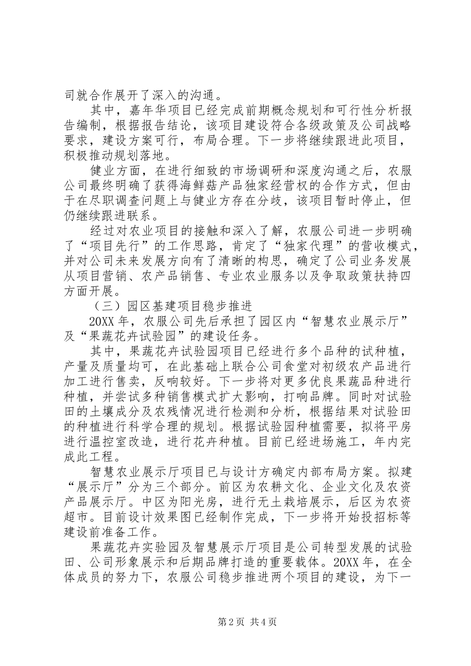 农服公司工作总结及工作安排_第2页