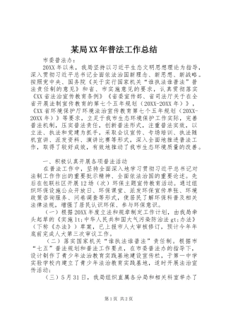 局普法工作总结