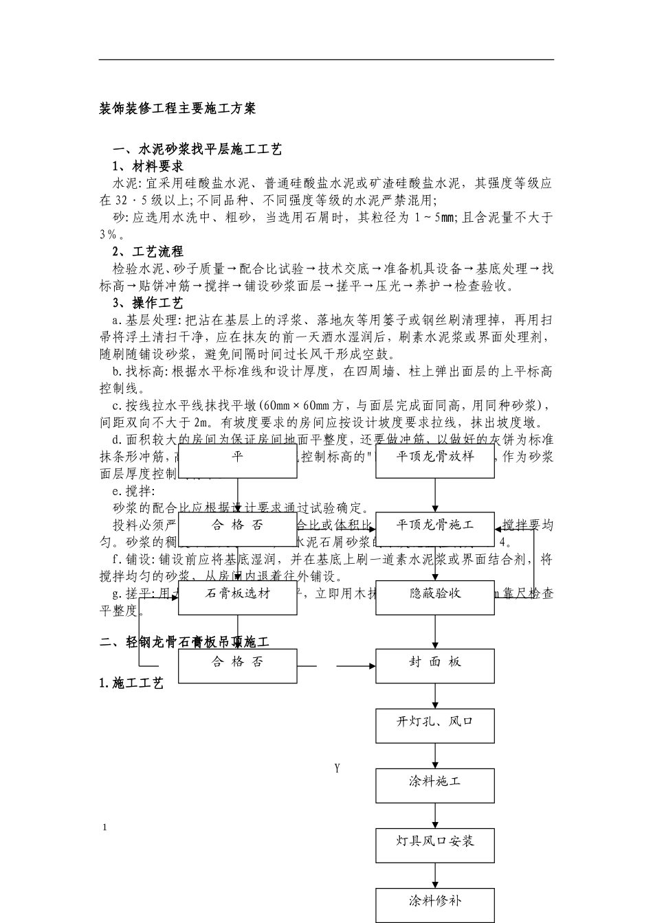办公楼室内装饰装修工程施工方案_第1页