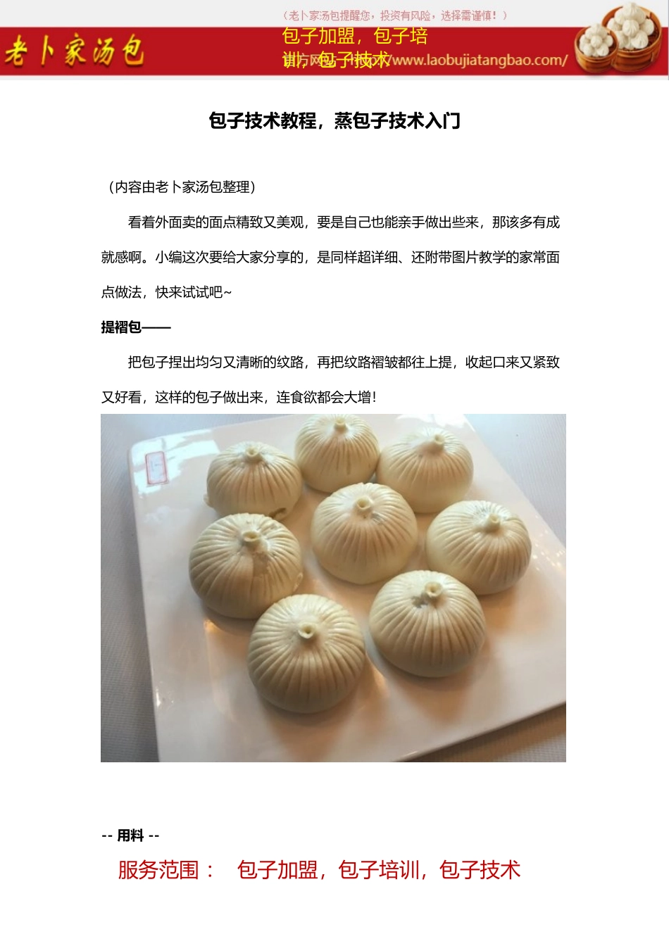 包子技术教程-蒸包子技术入门_第1页
