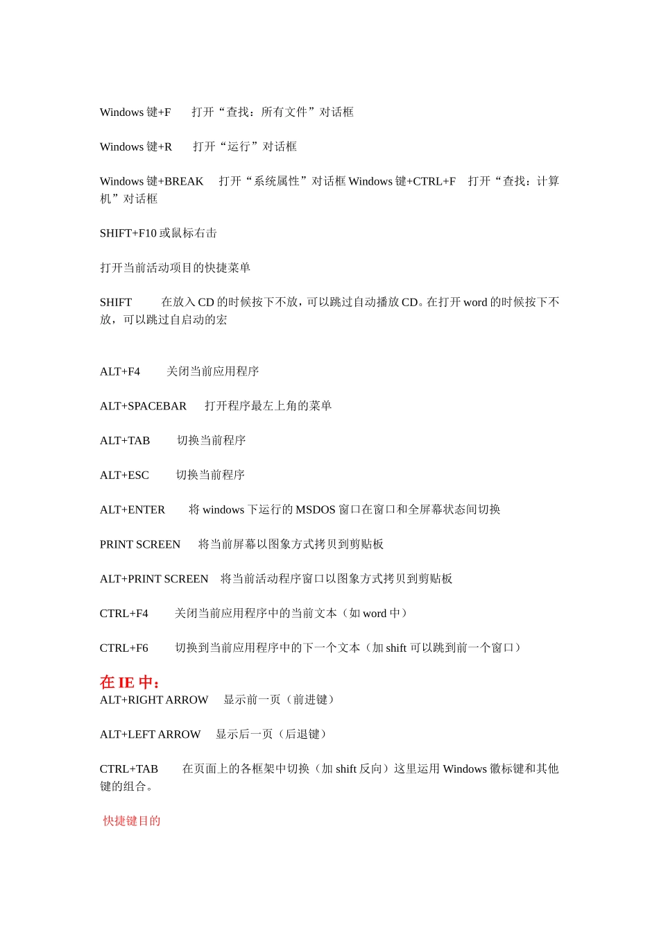 办公软件常用快捷键_第2页