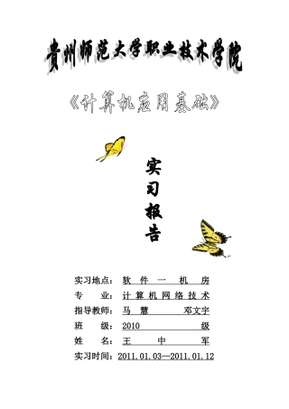 办公软件实习报告