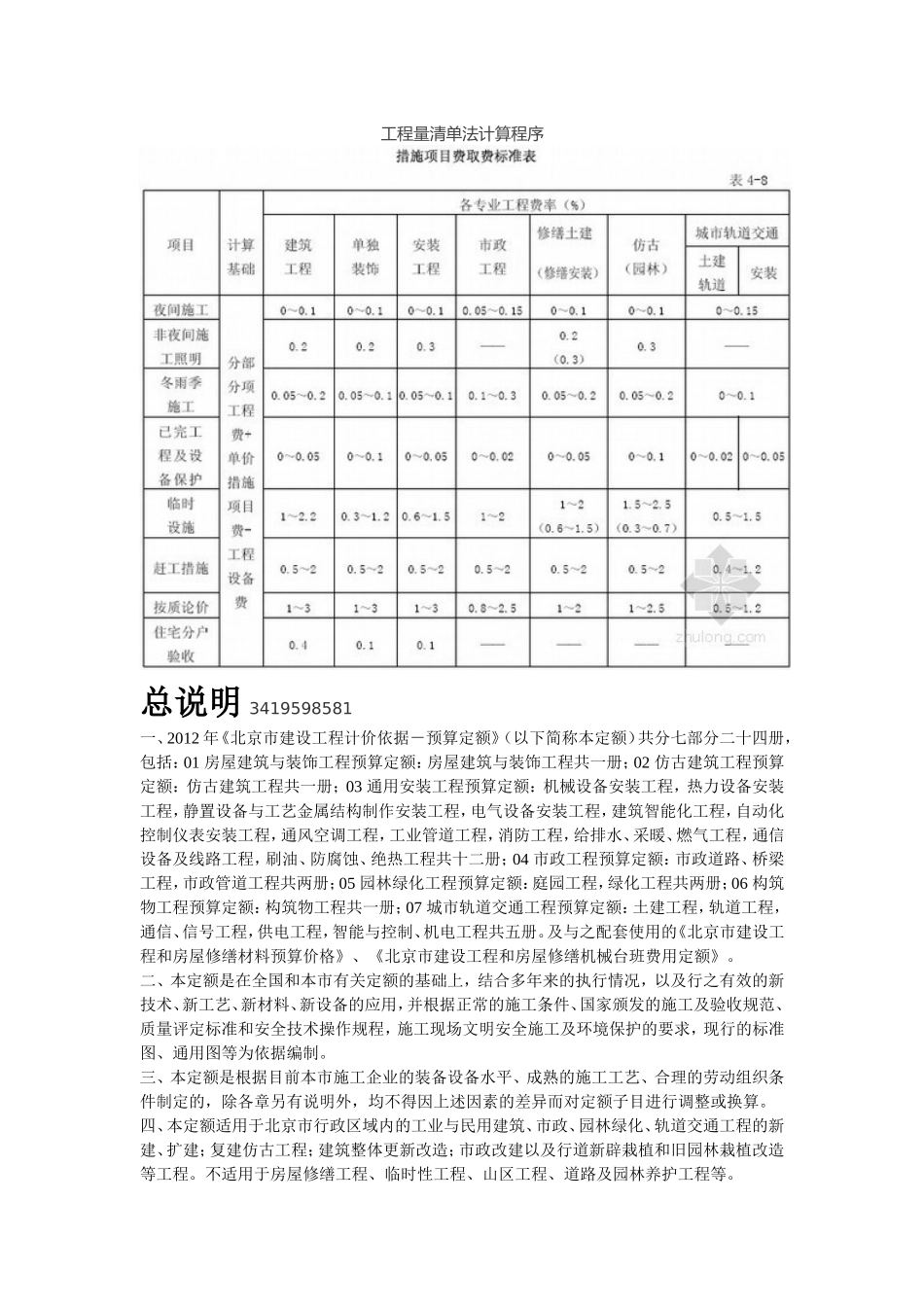 北京2012定额说明_第1页