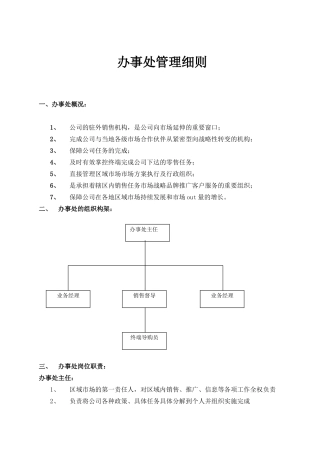办事处管理细则