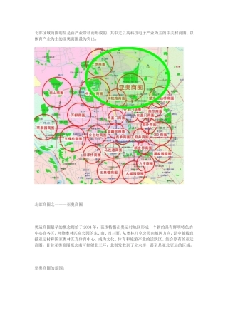 北京北部商业圈重点分析汇总