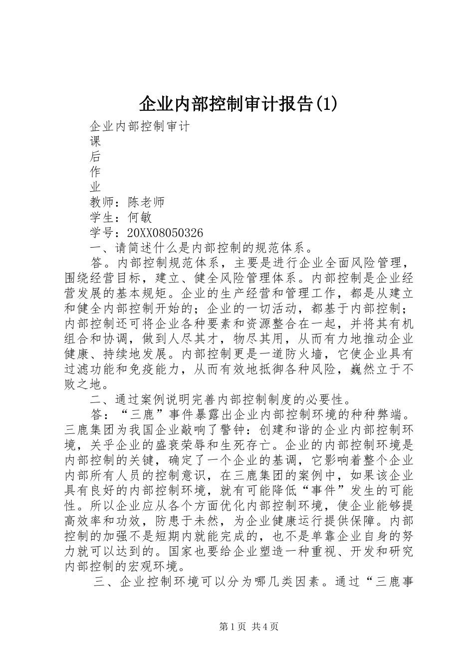 企业内部控制审计报告_第1页