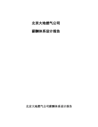 北京大地燃气公司薪酬体系设计报告(DOC-21页)