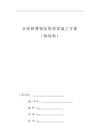 冰球场馆施工方案