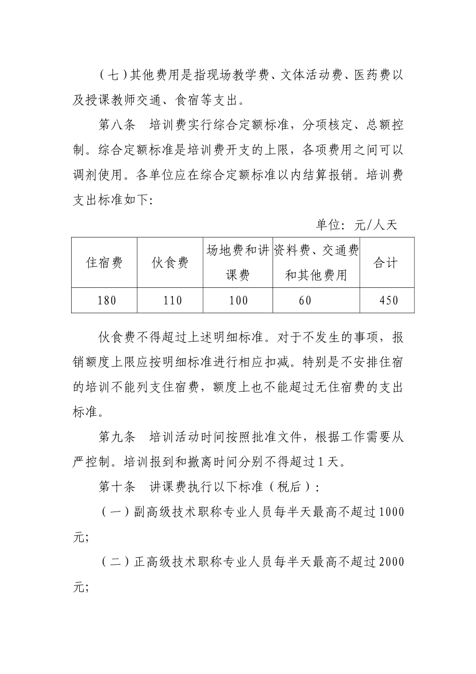 北京市市级党政机关事业单位培训费管理办法_第3页