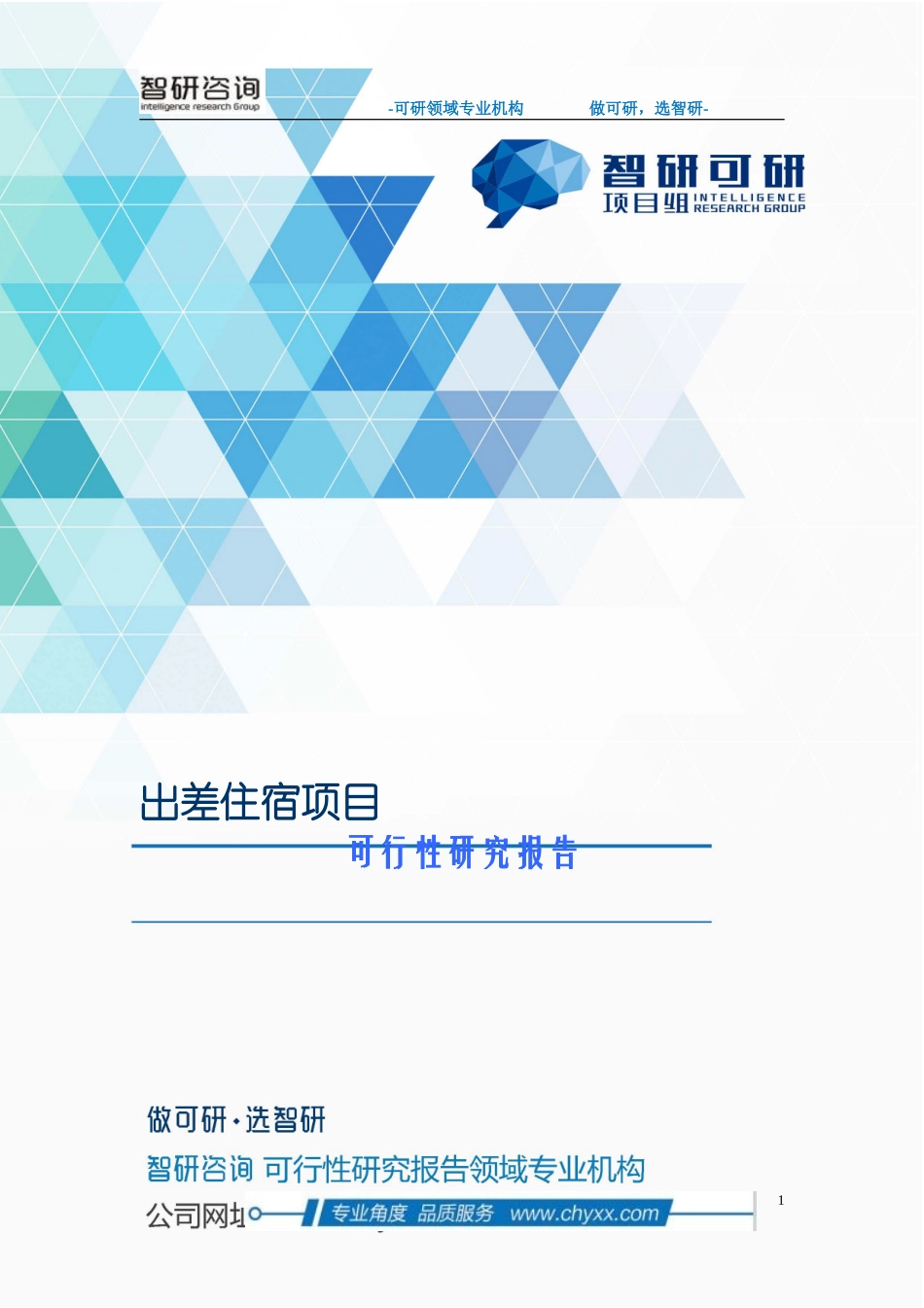 出差住宿项目可行性研究报告_第1页