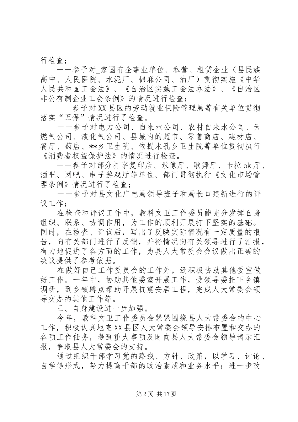 人大委个人工作总结多篇_第2页