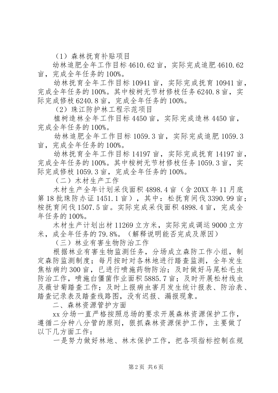 林场工作总结_第2页