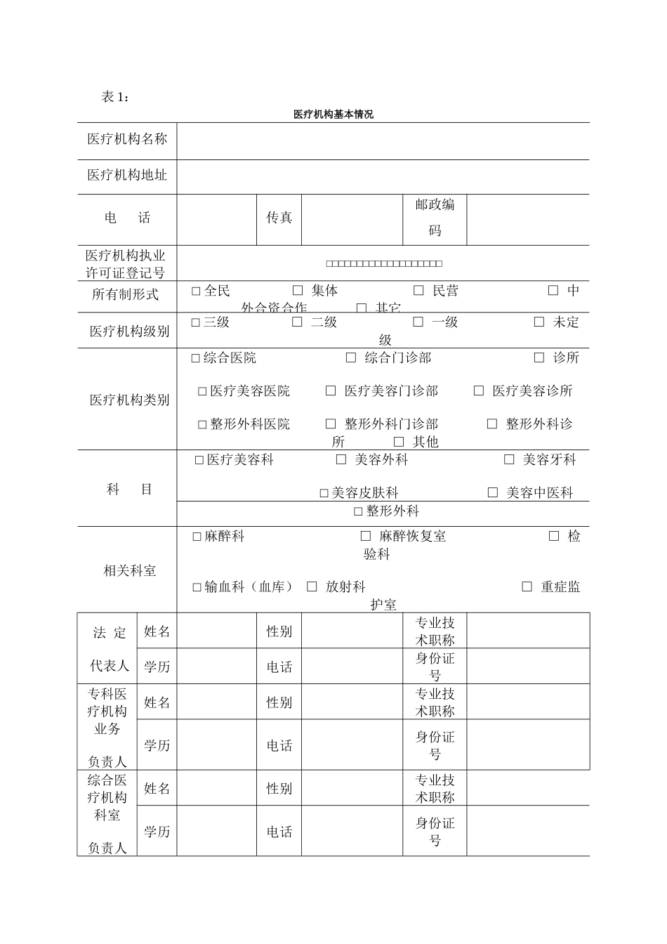 北京市医疗美容项目分级管理审核表_第2页