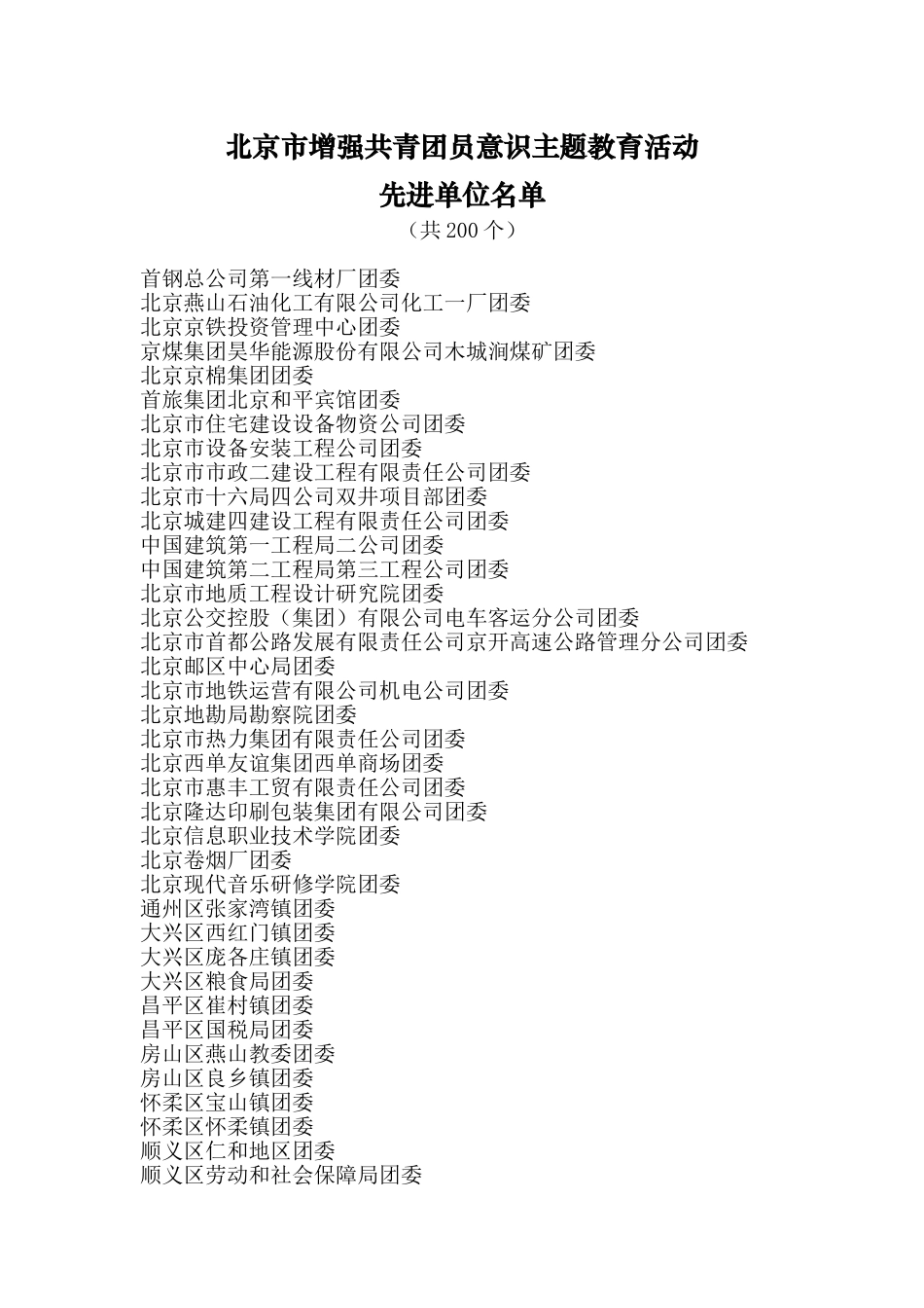 北京市增强共青团员意识主题教育活动_第1页