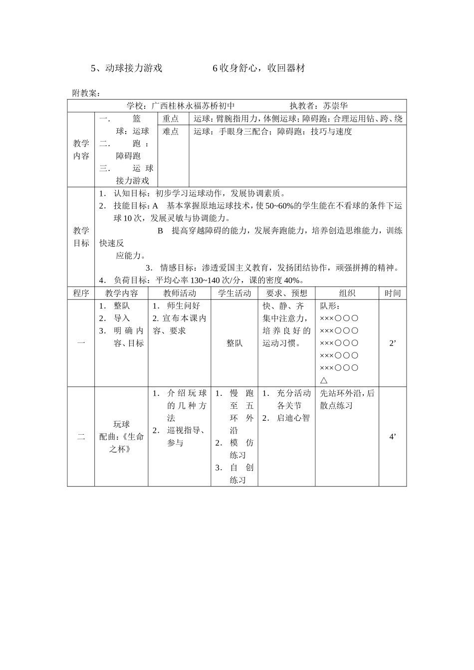 初二篮球教案_第2页