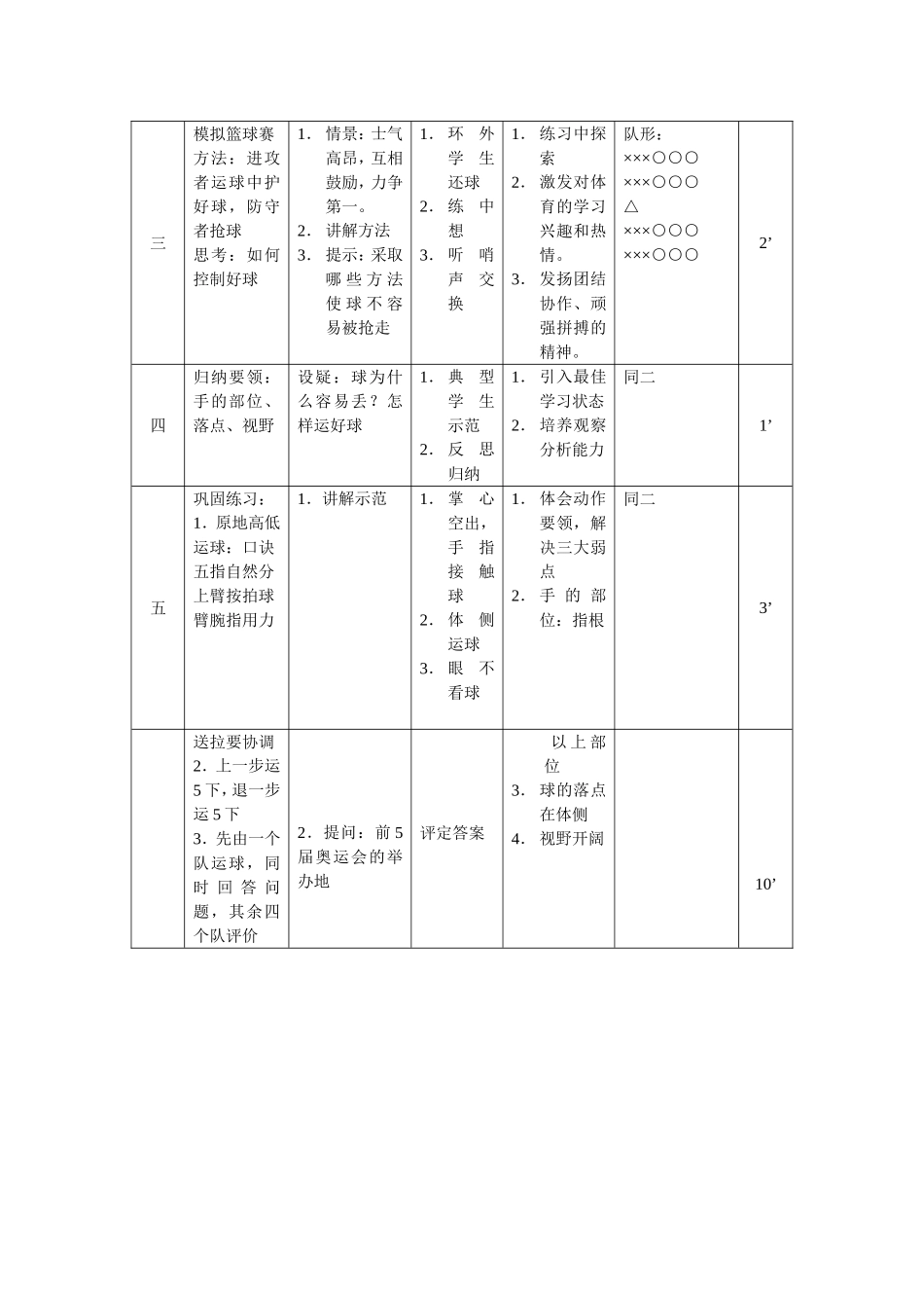 初二篮球教案_第3页