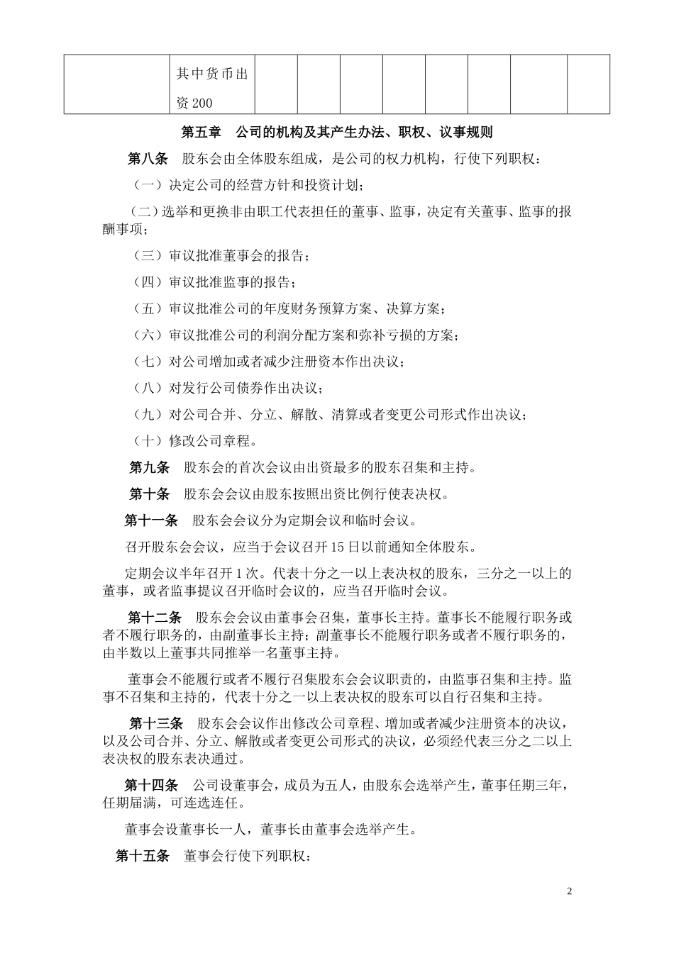 北京燕京销售公司章程090216_第2页