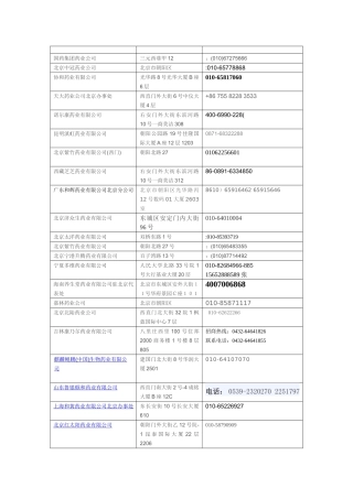 北京医药公司名单