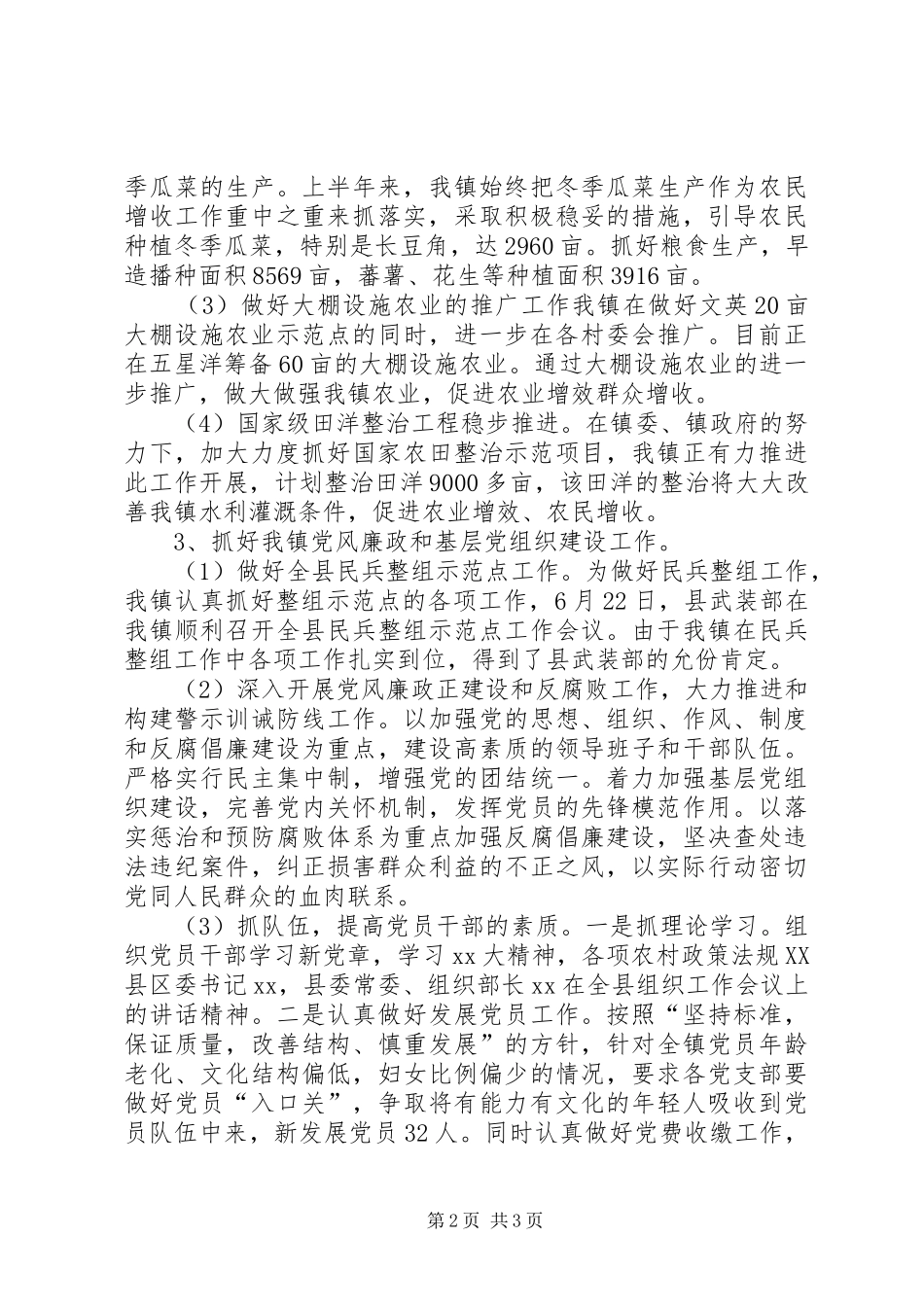上半年镇政府工作总结_第2页