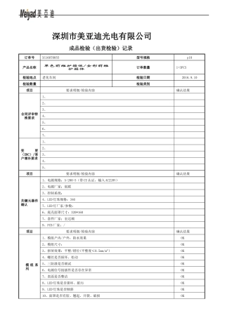 出货检验报告
