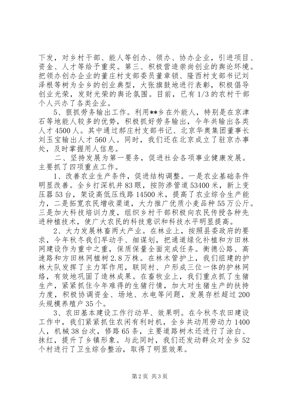 乡年度工作总结计划_第2页
