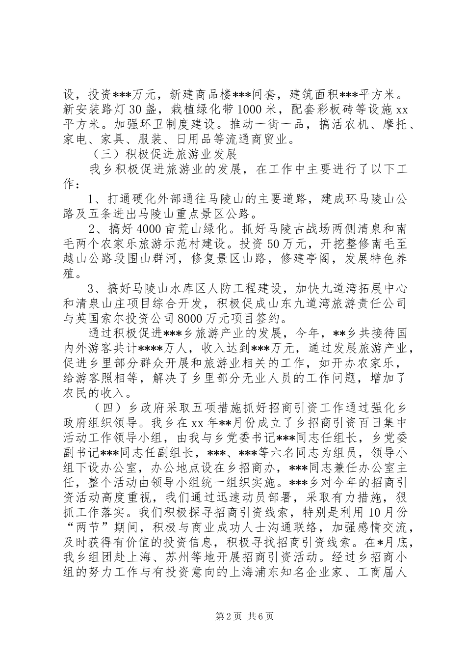 乡长年度个人工作总结_第2页