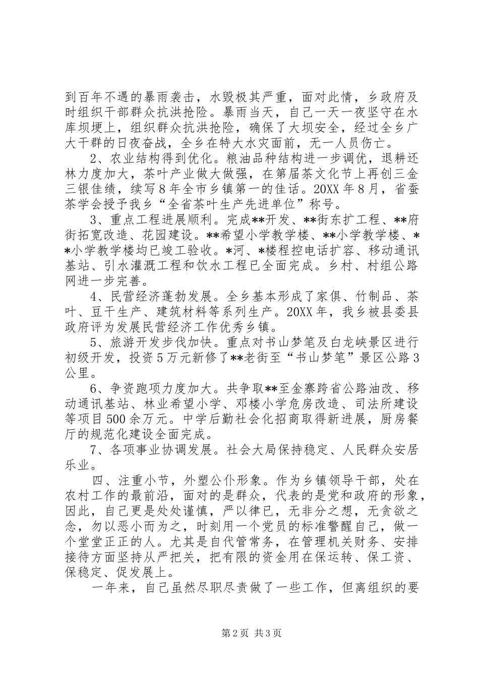 乡长年度述职报告_第2页