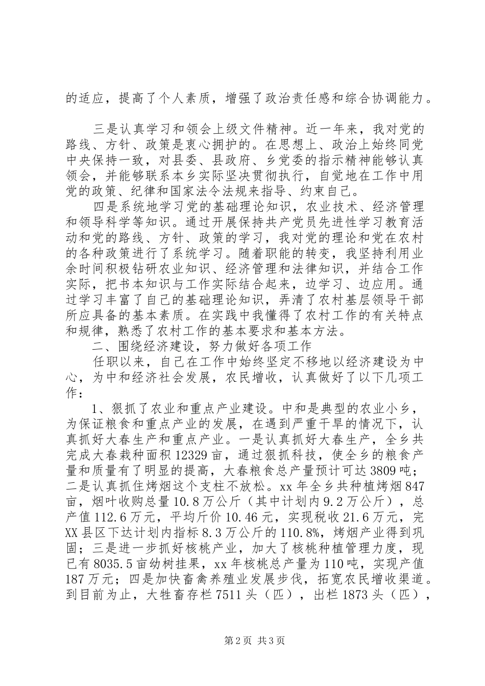 乡长年终个人总结范文_第2页