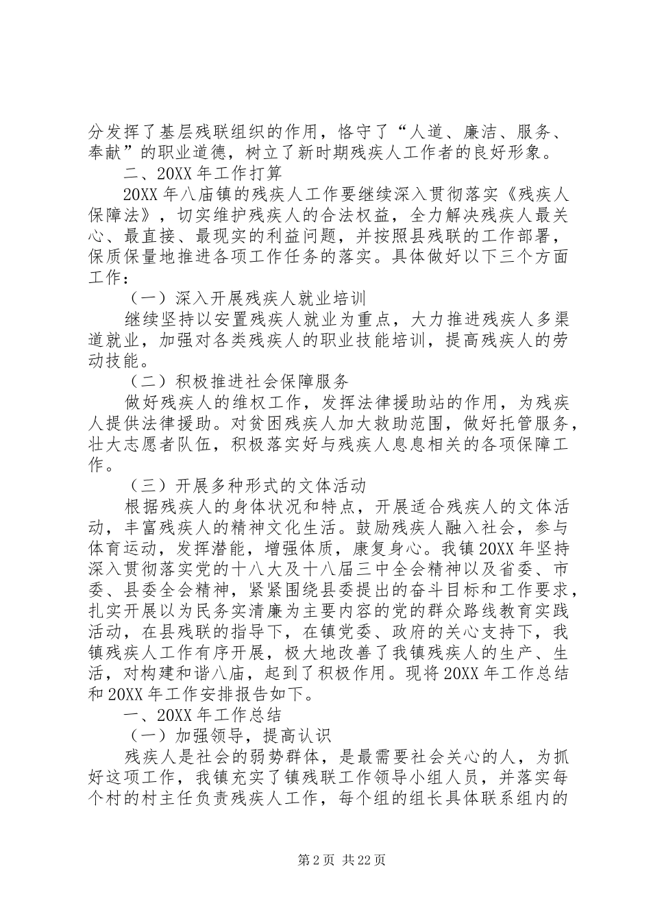 乡镇残疾人工作总结_第2页