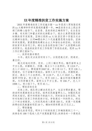年度精准扶贫工作实施方案