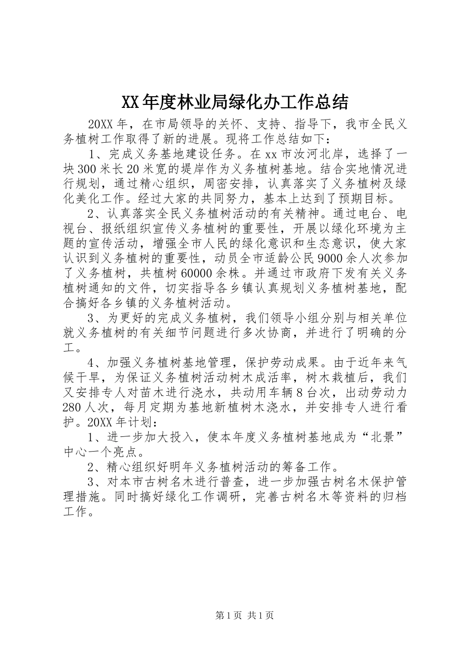 年度林业局绿化办工作总结_第1页