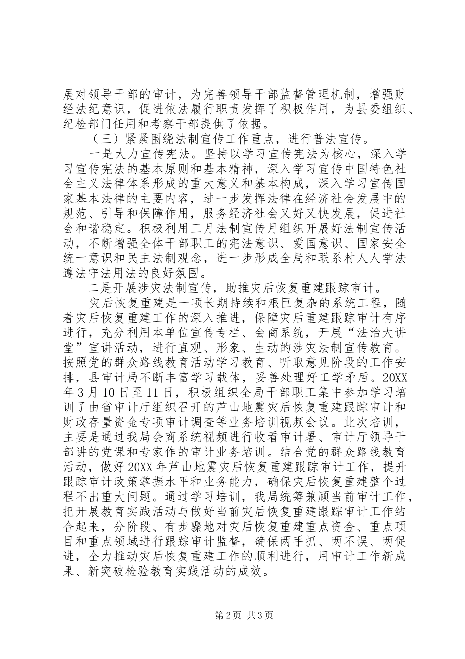 年度审计局个人总结范文_第2页