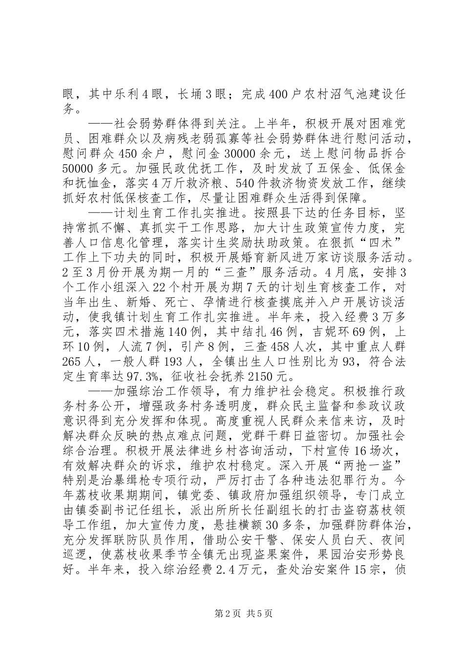 乡镇党政办上半年工作总结_第2页