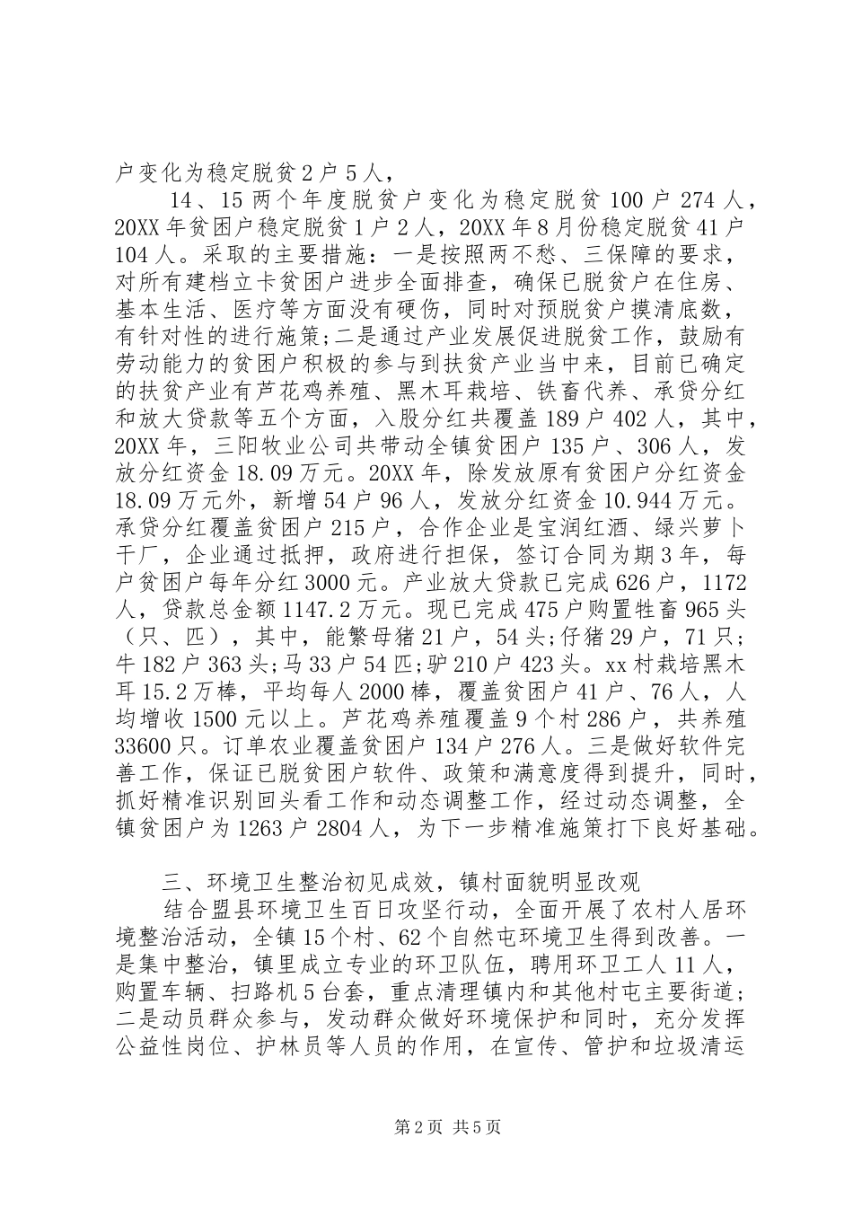 乡镇党政领导班子工作总结_第2页