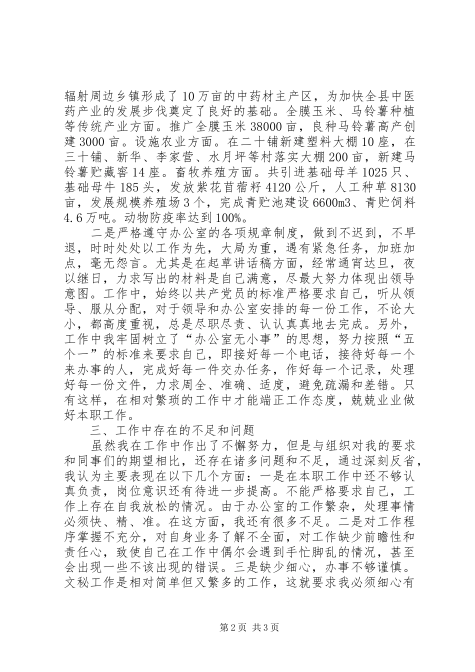 乡镇党政综合办公室个人年终工作总结_第2页