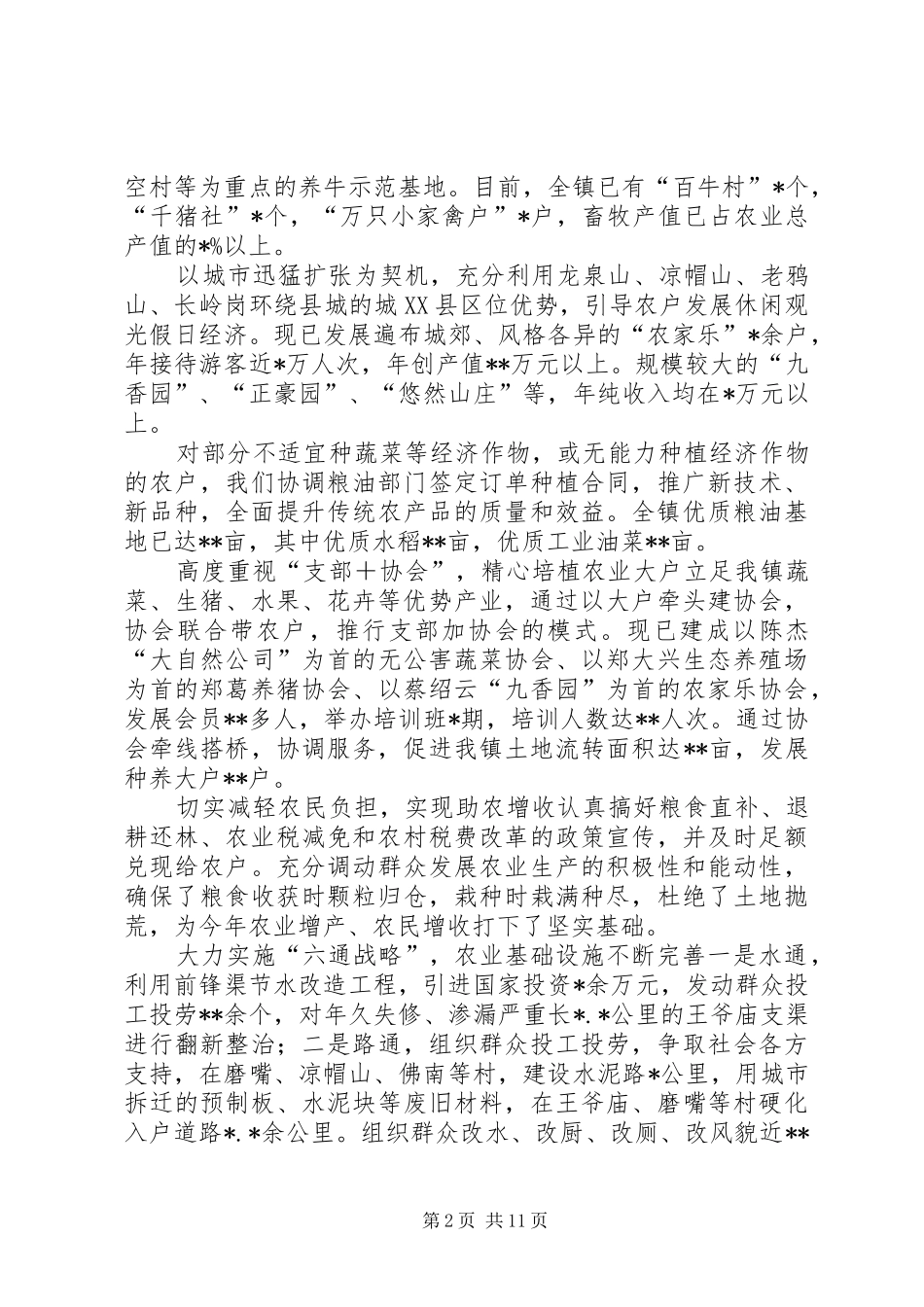 年度镇政府工作总结_第2页