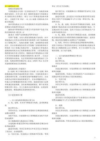 出口退税知识小结