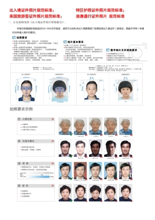 出入境证件照片规范