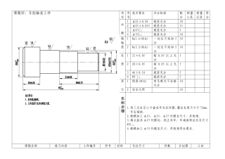 初级车工实操试题
