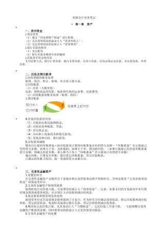 初级会计实务笔记第一章资产