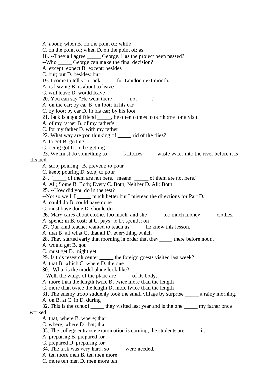 初三英语复习单项选择100题及答案_第2页