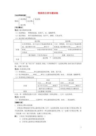 初三化学物质的分类与微观示意图专题(3)讲解