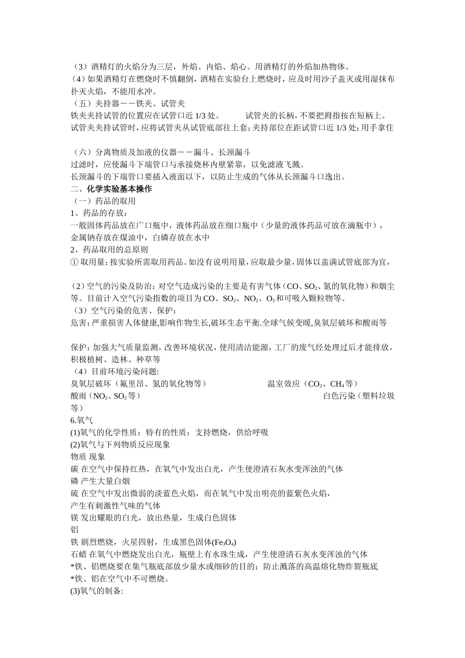 初三化学知识点总结(同名13029)_第2页